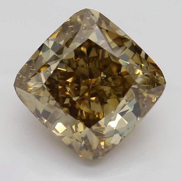 Prírodný farebný diamant s GIA certifikatom cushion fancy dark tmavo žltkasto hnedý 2.10 ct SI2 3828440093_T9