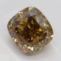 Farebný diamant cushion, fancy dark žltkasto hnedý, 2,22ct, GIA