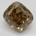 Farebný diamant cushion, fancy dark žltkasto hnedý, 2,31ct, GIA