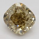 Farebný diamant cushion, fancy dark žltkasto hnedý, 1,54ct, GIA