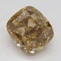 Farebný diamant cushion, fancy dark žltkasto hnedý, 1,6ct, GIA