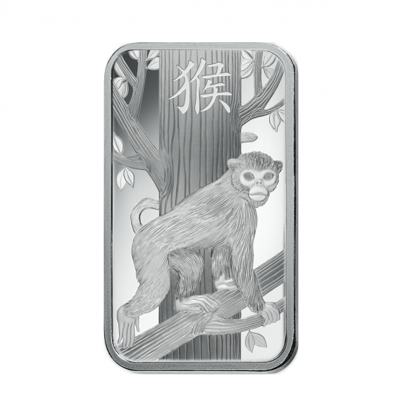 Investičná strieborná tehla 10 g razená Pamp Lunar Opica AG00RI005SG64 (2)