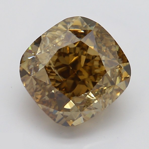 Prírodný farebný diamant s GIA certifikatom cushion fancy dark tmavo žltkasto hnedý 1.54 ct SI2 2841740022_T9