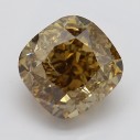 Farebný diamant cushion, fancy dark žltkasto hnedý, 1,54ct, GIA