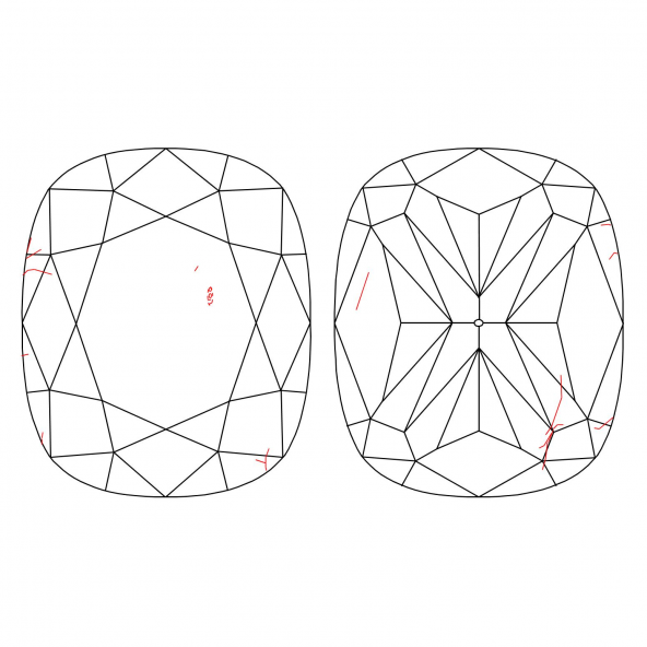 Inkluzie a cistota v prirodnom farebnom diamante cushion fancy intense žltý 1.03 ct SI1 7826470167_Y6 Inkluzie a cistota v prirodnom farebnom diamante cushion fancy intense žltý 1.03 ct SI1 7826470167_Y6
