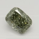 Farebný diamant cushion, fancy dark zeleno sivý, 1,01ct, GIA
