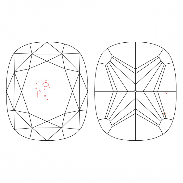 Inkluzie a cistota v prirodnom farebnom diamante cushion fancy žltý 1.07 ct SI2 2826680122_Y5 Inkluzie a cistota v prirodnom farebnom diamante cushion fancy žltý 1.07 ct SI2 2826680122_Y5