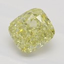 Farebný diamant cushion, fancy žltý, 1,07ct, GIA
