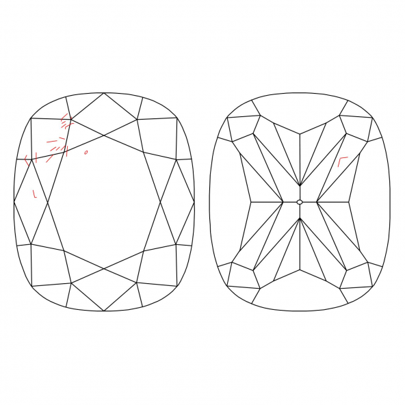Inkluzie a cistota v prirodnom farebnom diamante cushion fancy žltý 1.12 ct SI2 1825980601_Y5 Inkluzie a cistota v prirodnom farebnom diamante cushion fancy žltý 1.12 ct SI2 1825980601_Y5