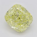 Farebný diamant cushion, fancy žltý, 1,41ct, GIA