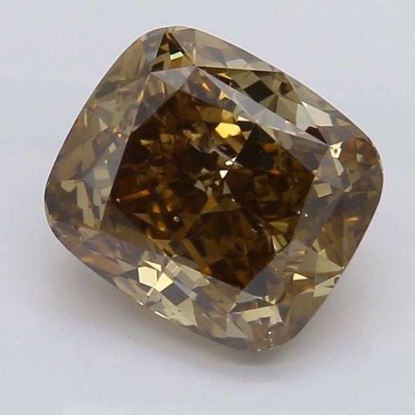 Prírodný farebný diamant s GIA certifikatom cushion fancy dark tmavo žltkasto hnedý 1.25 ct SI2 7828440027_T9