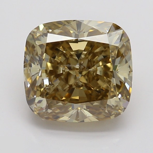 Prírodný farebný diamant s GIA certifikatom cushion fancy dark tmavo žltkasto hnedý 1.35 ct SI2 3841890033_T9