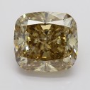 Farebný diamant cushion, fancy dark žltkasto hnedý, 1,35ct, GIA