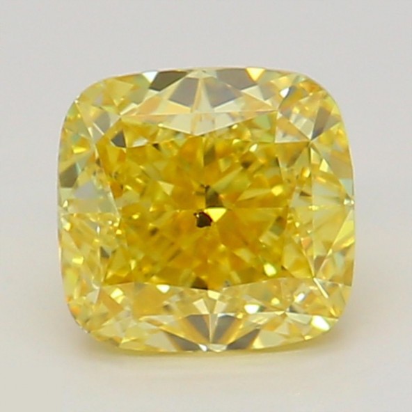 Prírodný farebný diamant s GIA certifikatom cushion fancy vivid žltý 0.70 ct SI2 3101720113_Y7