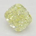 Farebný diamant cushion, fancy žltý, 0,56ct, GIA