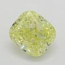 Farebný diamant cushion, fancy intense žltý, 0,52ct, GIA