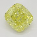 Farebný diamant cushion, fancy intense žltý, 0,61ct, GIA