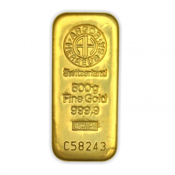 70011 Investičná zlatá tehla  500 g Argor Heraeus  (1)