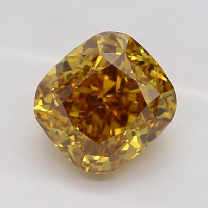 Prírodný farebný diamant s GIA certifikatom cushion fancy deep hlboká nahnedlo oranžovo žltý 0.55 ct SI1 3841930023_Y8