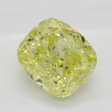 Farebný diamant cushion, fancy intense žltý, 0,5ct, GIA