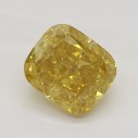 Farebný diamant cushion, fancy intense oranžovo žltý, 0,54ct, GIA