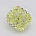 Farebný diamant cushion, fancy žltý, 0,41ct, GIA