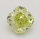 Farebný diamant cushion, fancy intense žltý, 0,4ct, GIA