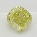 Farebný diamant cushion, fancy intense žltý, 0,43ct, GIA