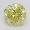 Farebný diamant okrúhly briliant, fancy intense žltý, 3,36ct, GIA