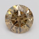 Farebný diamant okrúhly briliant, fancy dark žltkasto hnedý, 1,51ct, GIA