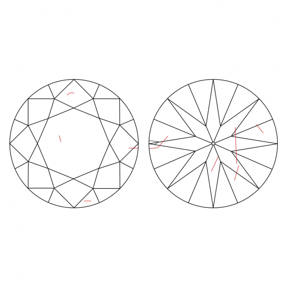 Inkluzie a cistota v prirodnom farebnom diamante okrúhly briliant very light veľmi svetloružový 1.04 ct I1 7829460147_R2