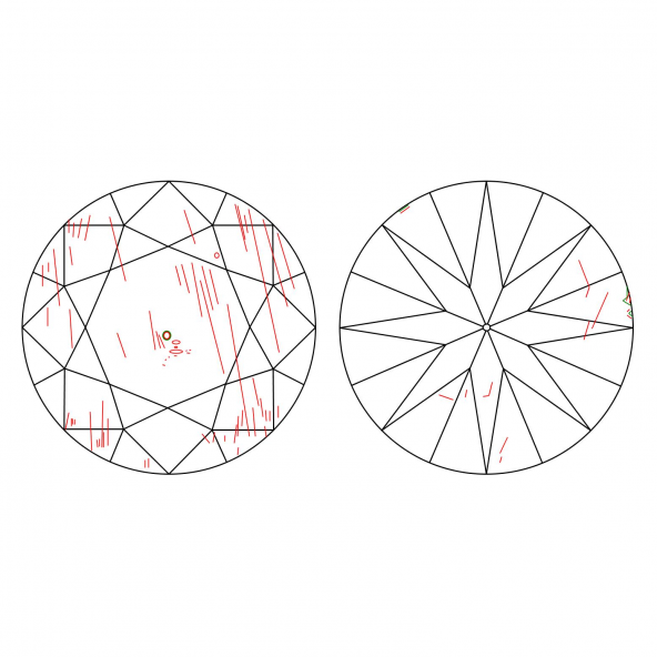 Inkluzie a cistota v prirodnom farebnom diamante okrúhly briliant slabo ružovohnedý 1.00 ct I1 1829240081_T1