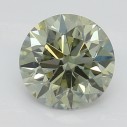 Farebný diamant okrúhly briliant, fancy sivasto žltozelený, 0,7ct, GIA
