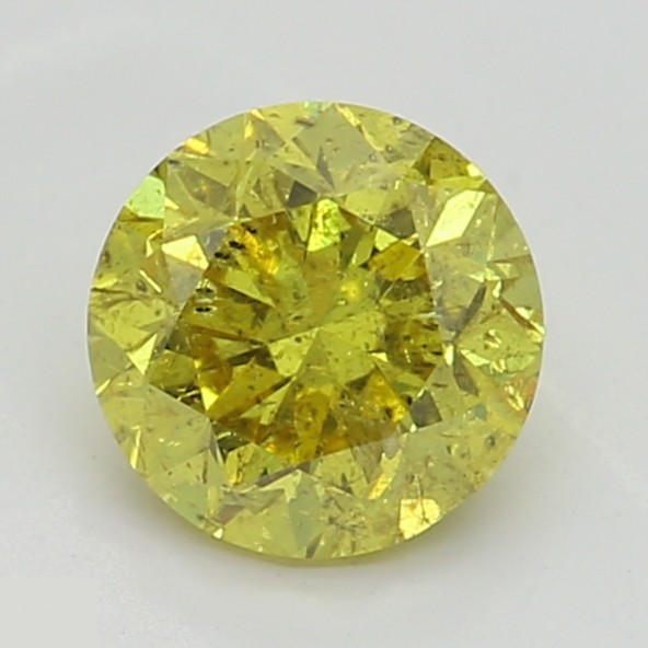 Prírodný farebný diamant s GIA certifikatom okrúhly briliant fancy vivid žltý 0.55 ct I3 2851900012_Y7