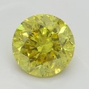 Farebný diamant okrúhly briliant, fancy vivid žltý, 0,55ct, GIA