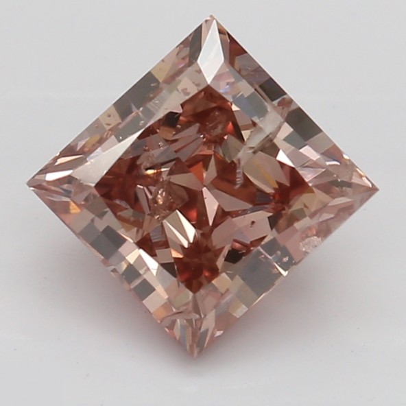 Prírodný farebný diamant s GIA certifikatom princess fancy deep hlboká nahnedlo oranžovo ružový 1.01 ct I2 4828890004_R8