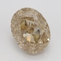 Farebný diamant oval, fancy hnedožltý, 18,18ct, GIA