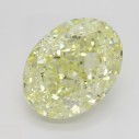 Farebný diamant oval, fancy light žltý, 4,12ct, GIA