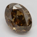 Farebný diamant oval, fancy dark oranžovo hnedý, 4,21ct, GIA
