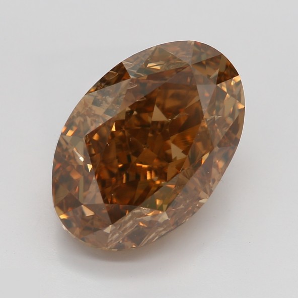 Prírodný farebný diamant s GIA certifikatom oval fancy deep tmavo hnedo oranžový 4.00 ct I1 1828010381_O8