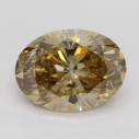 Farebný diamant oval, fancy žltohnedý, 3,02ct, GIA