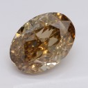 Farebný diamant oval, fancy oranžovo-hnedý, 2,52ct, GIA
