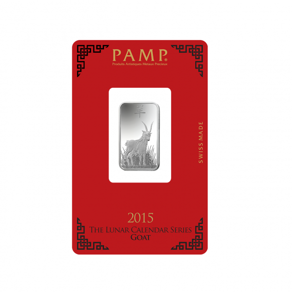 Investičná strieborná tehla 10 g razená Pamp Lunar Koza AG00RI005SF32 (1)