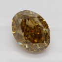 Farebný diamant oval, fancy dark žltkasto hnedý, 1,53ct, GIA