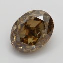 Farebný diamant oval, fancy dark oranžovo hnedý, 1,61ct, GIA
