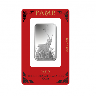 Investičná strieborná tehla 1 oz razená Pamp Lunar Koza AG00RI022SF32 2