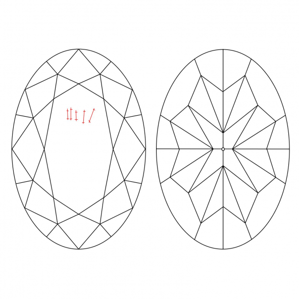 Inkluzie a cistota v prirodnom farebnom diamante oval fancy s nahnedlo žltou farbou 1.06 ct VS1 7825100047_Y5 Inkluzie a cistota v prirodnom farebnom diamante oval fancy s nahnedlo žltou farbou 1.06 ct VS1 7825100047_Y5