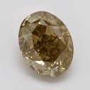 Farebný diamant oval, fancy žltohnedý, 1,07ct, GIA