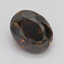 Farebný diamant oval, fancy dark champagne, 1,19ct, GIA