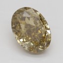 Farebný diamant oval, fancy dark žltkasto hnedý, 1,06ct, GIA